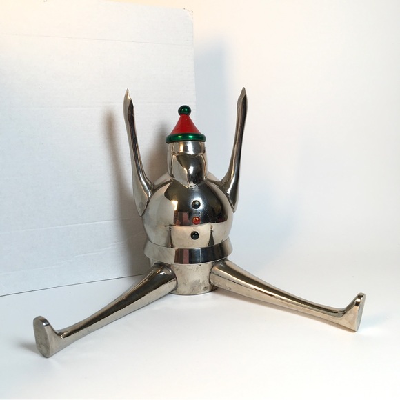 Art Deco Style Metal Santa Stocking Holder Decor - Picture 2 of 6